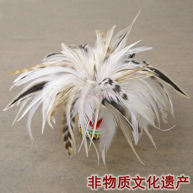 2pcs Handmade feather shuttlecock, durable for kicking shuttlecock