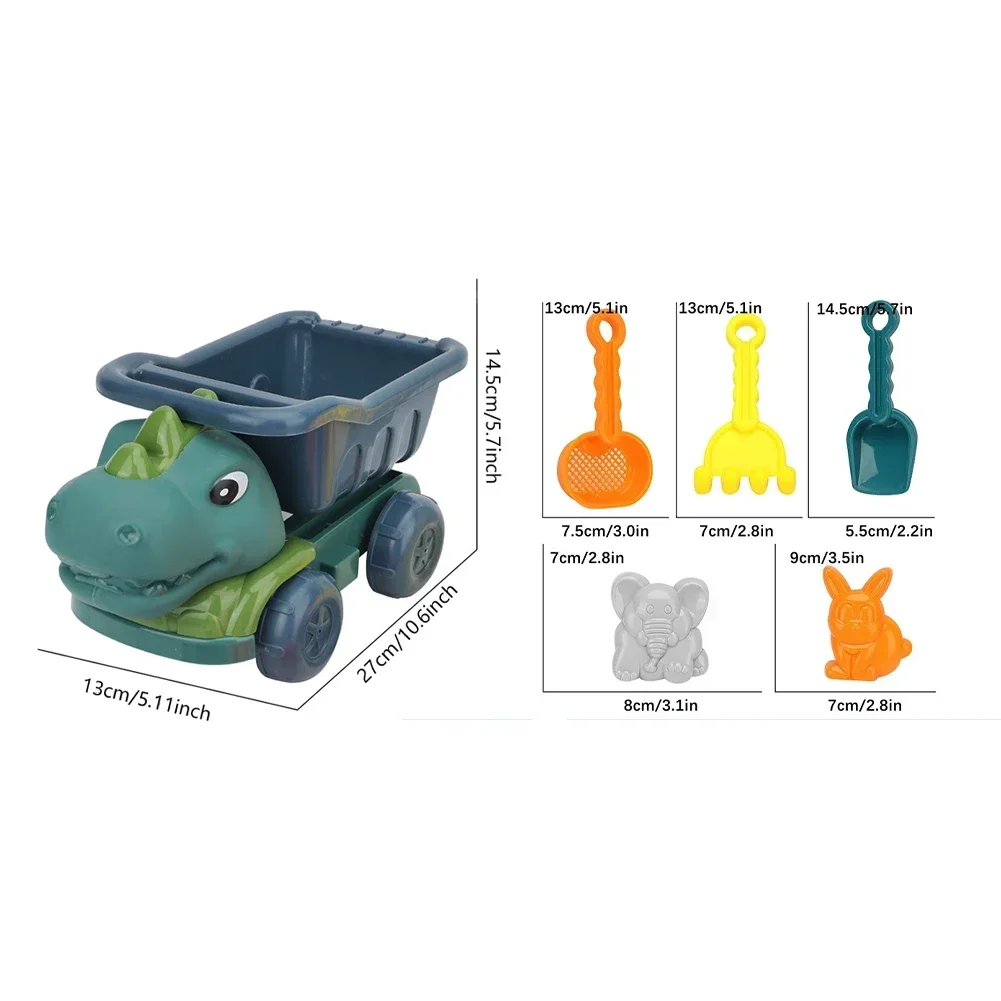 Strandspielzeug für Kleinkinder, Sandspielzeug mit Dinosaurier-Motiv, Muldenkipper-Set |   Glattes, tragbares Strandspielzeug für Garten, Spielplatz, Strandzonen