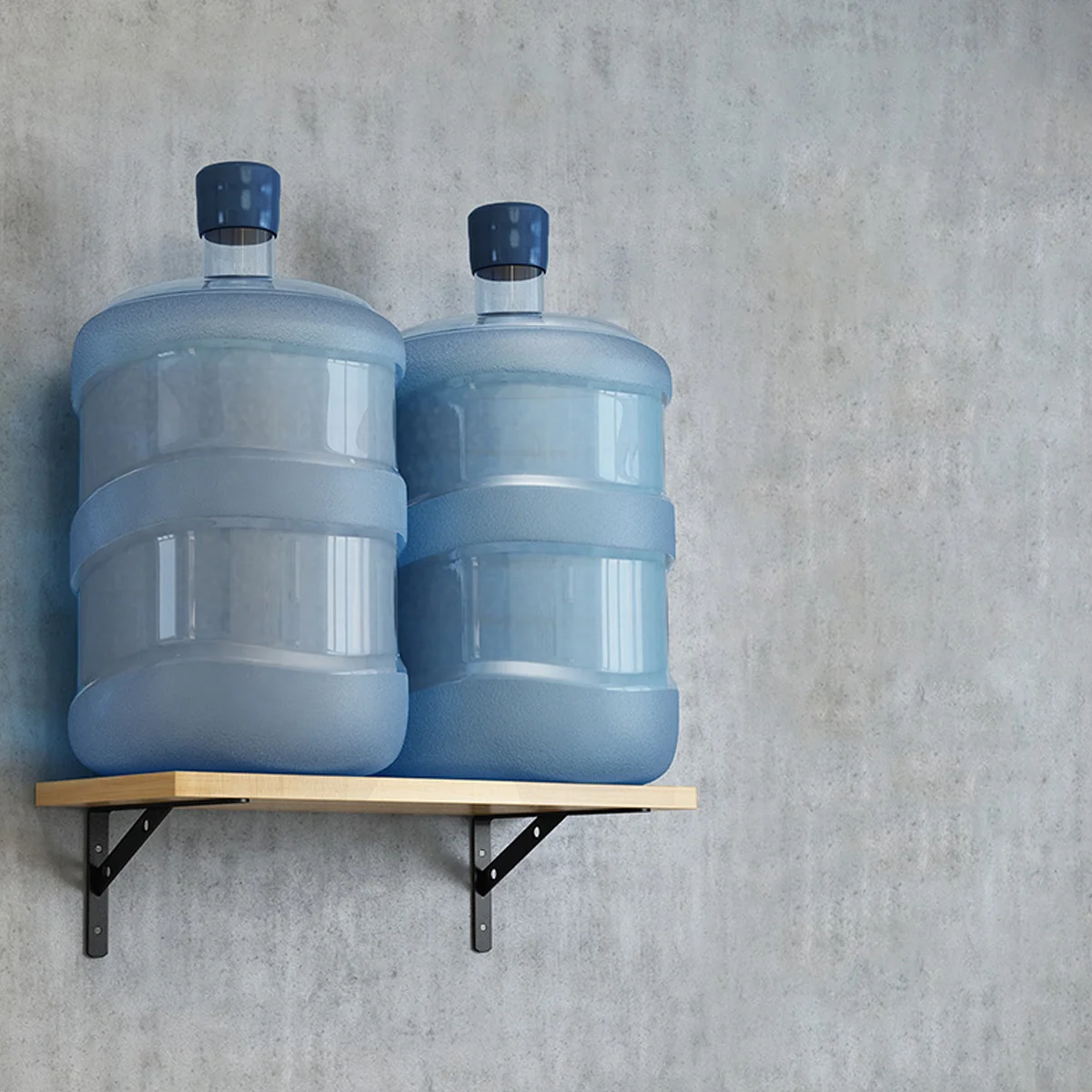 

2Pcs Wall Mounted Shelf Bracket Triangular Metal Support Durable Reinforced Bearing Rack for Home Office Storage Organization