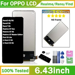 TFT For Oppo Reno 5 6 7 LCD X3 lite Display Screen Touch Digitizer For Realme GT Neo/GT 5G/GT Mater Display 1+Nord 2/CE 5G