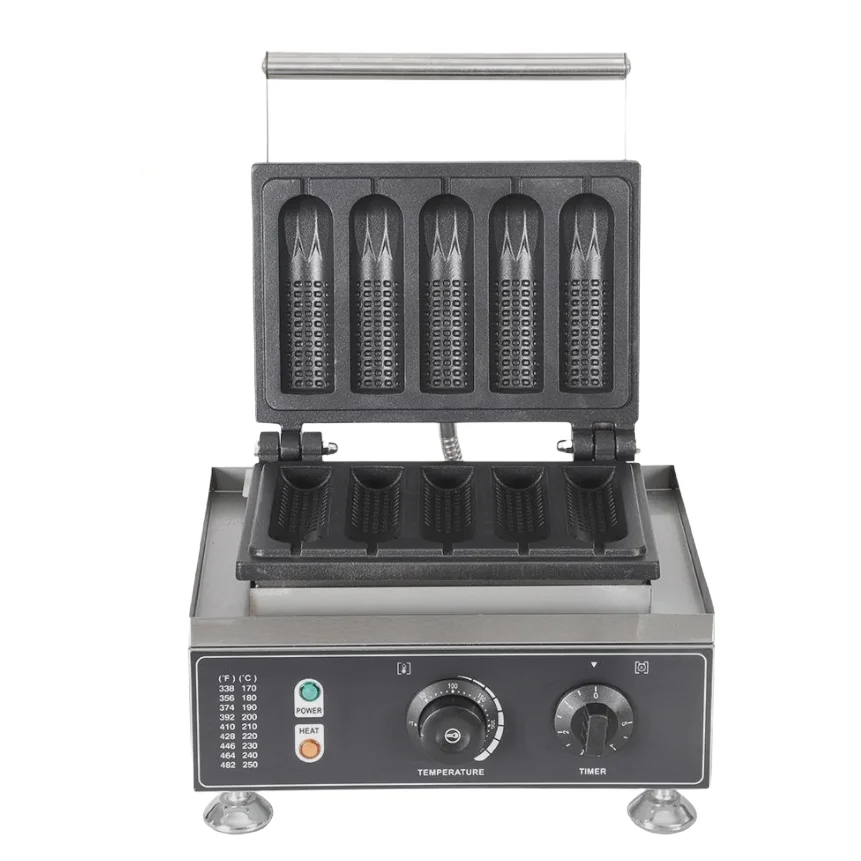 Hot Sales Non-Sticking Waffle Machine 5 in 1 Hot Dog Waffle Maker Hot Dog Stick Waffle Maker Machine for Food Stand