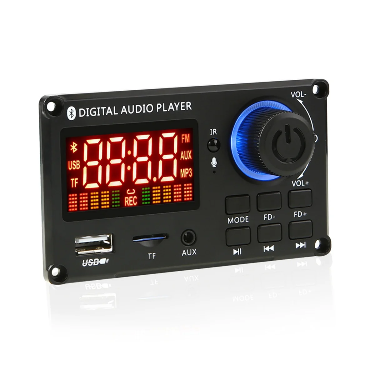 New Tech 100W Amplifier DC 8-24V DIY MP3 Decoder Board Bluetooth 12V 2x50W Car MP3 Player USB FM Call Recording Folder Switching