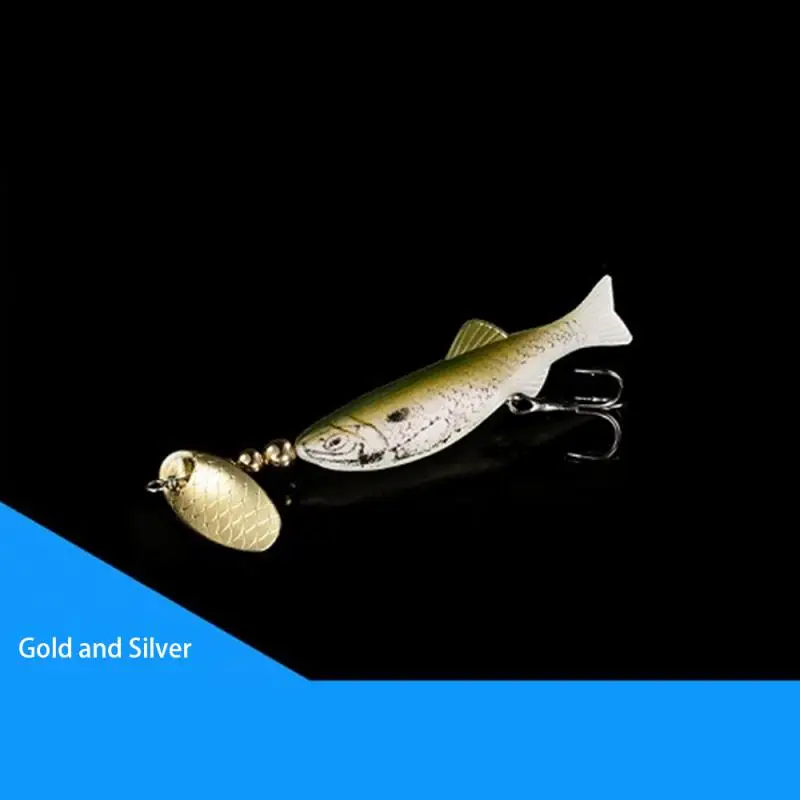 Spinner Sequin Lure Mustard With Hook Streamlined Design Small And Exquisite Rotating Sequins Sequins With Beads Lure Bait 5.3g