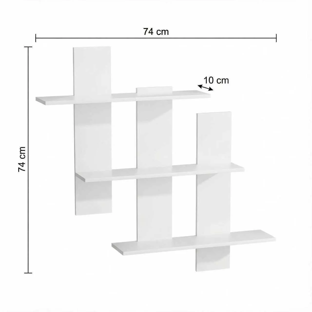 Minimalist 3-layer wall mounted floating rack, decorative rack, used for living room, bedroom, office, book, plant decoration