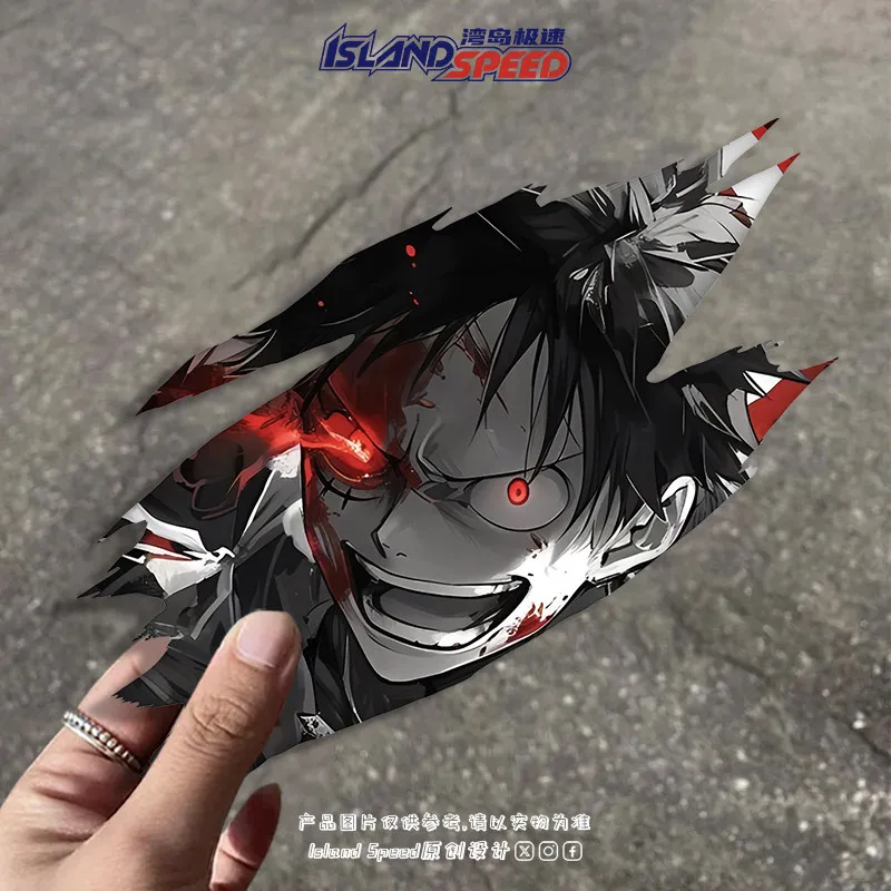 

Tear super combustible anime ONE PIECE car sticker personalized creative body decoration waterproof motorcycle sticker