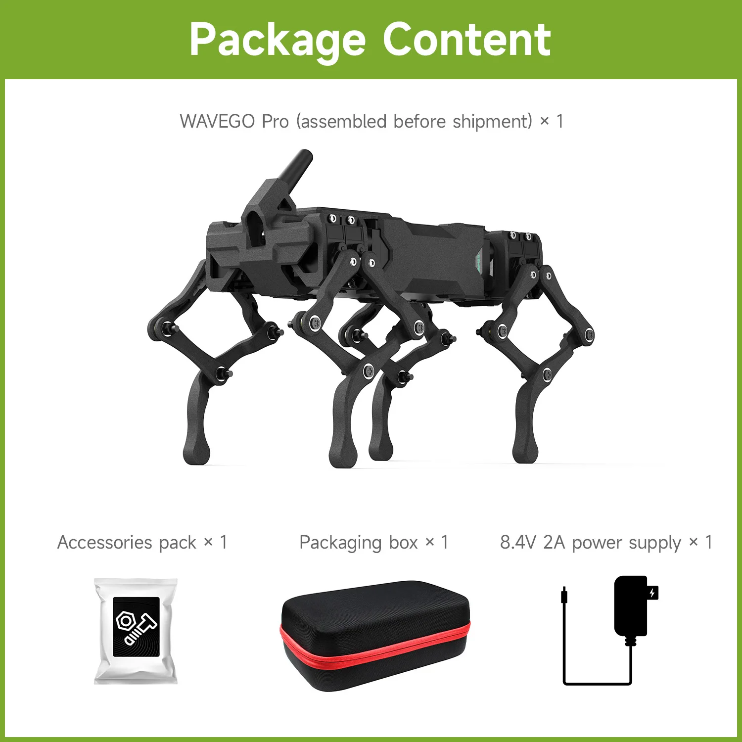 Immagine 7: Waveshare WAVEGO Pro Robot Bionico Simile a un Cane a 12 Gradi di Libertà, Open Source per ESP32 e Raspberry Pi, Supporta il Controllo Host-Sub ESP-NOW