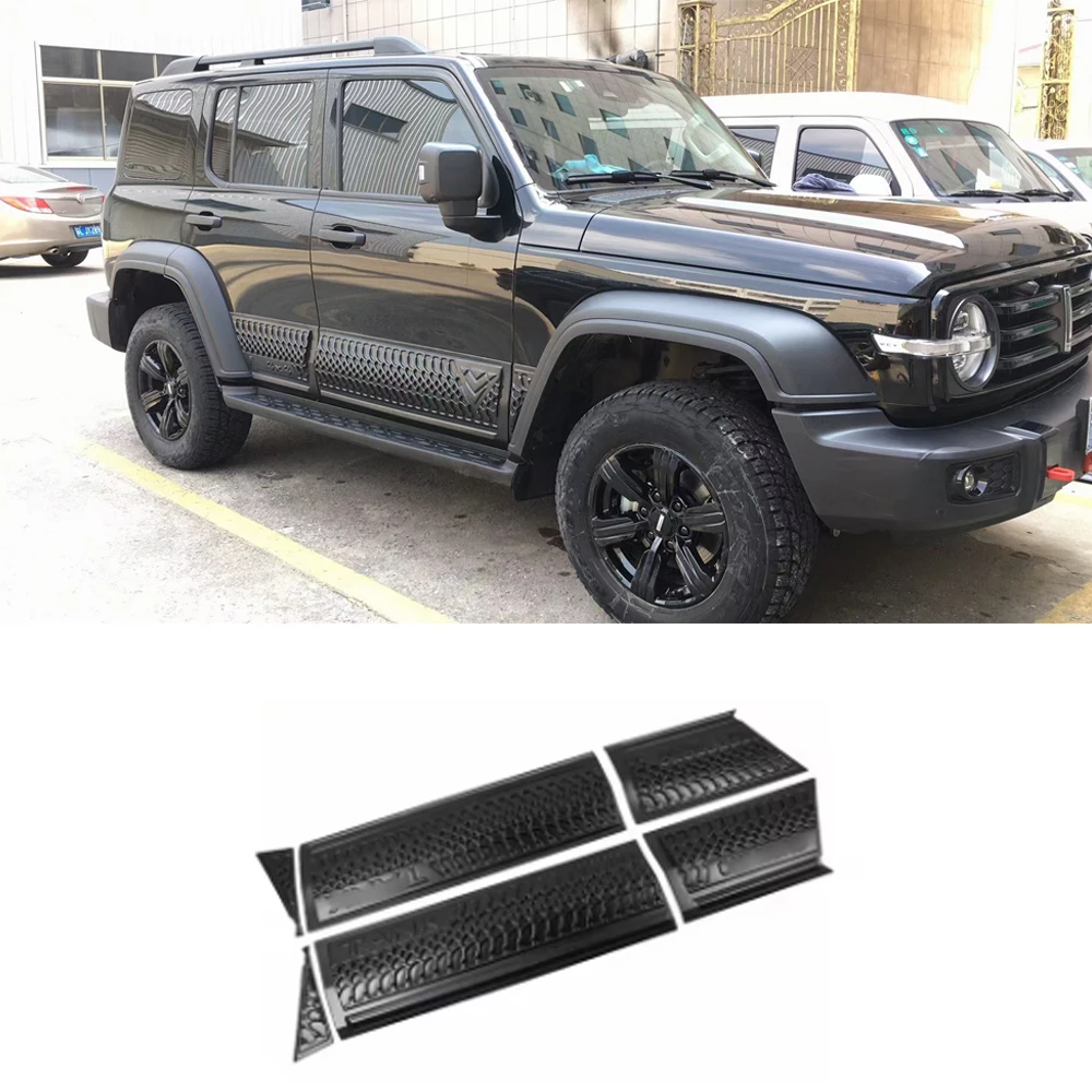 

For 2021-2025 Tank 300 WEY Side Steps Side Skirts, Rock Chip Protection Anti Scratch Guard, Exterior Body Trim Panel