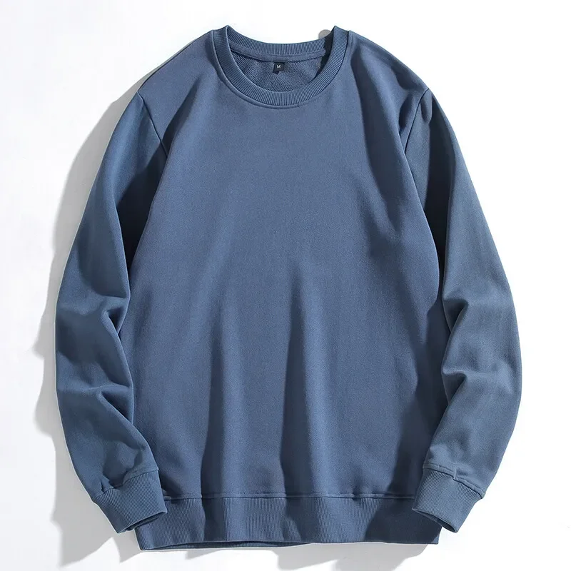 

LIBIELIY New Spring Autumn 100% Cotton Sweatshirt Men Pullover O Neck Tees Streetwear Couple Hoodies Sweatshirts Tops Mens Cloth