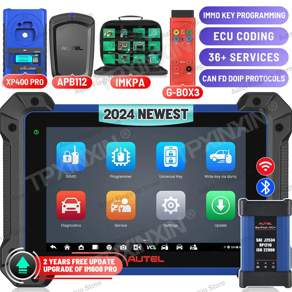 2024 Autel MaxiIM IM608S II Scanner Car Diagnostic Tool Automotive Scanner ECU Coding IMMO Key Programming Upgraded of IM608 PRO