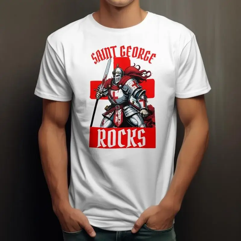 تي شيرت عيد القديس جورج سانت جورج روكس الاحتفال بالحفلات الإصلاحية إنجلترا