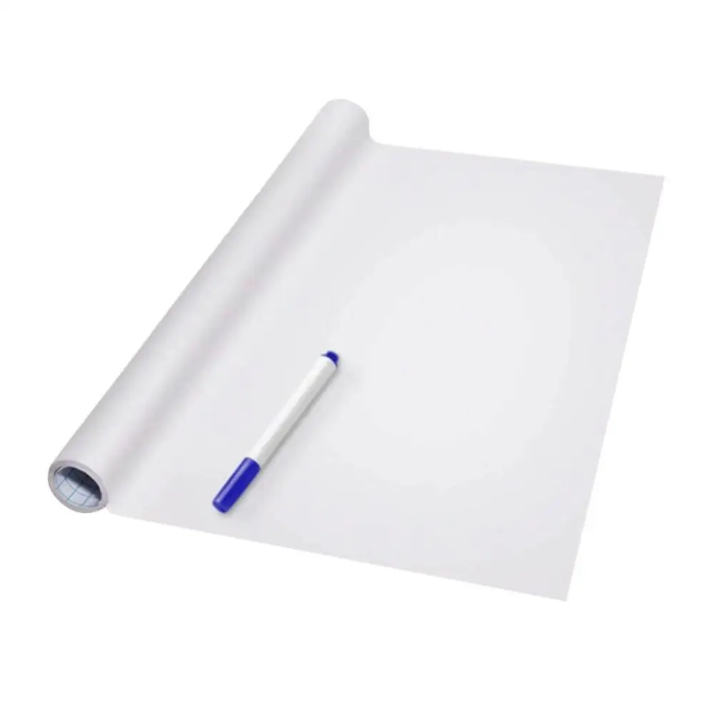 45*200cm Whiteboard Sticker Waterproof Wallpaper Remind Message Boards White Board Whiteboard With Pen Kid Graffiti Home Decor