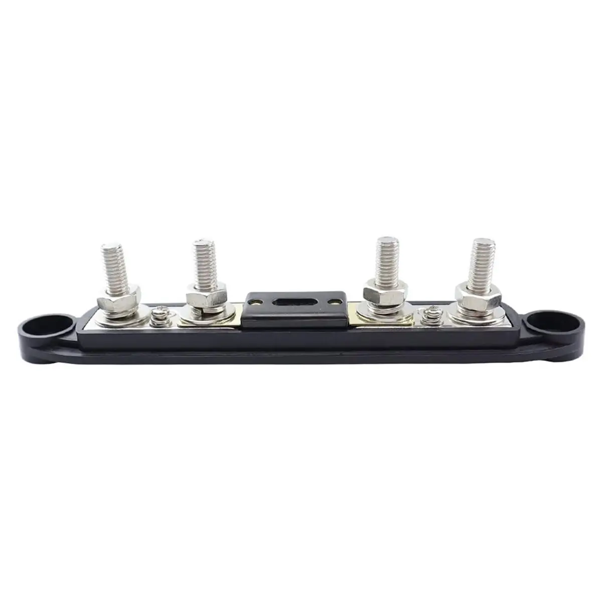 Power Distribution Block Bus Bar with Cover for Boat/Car/RV/Yacht, 4 X M8 Posts Max 48V 300A