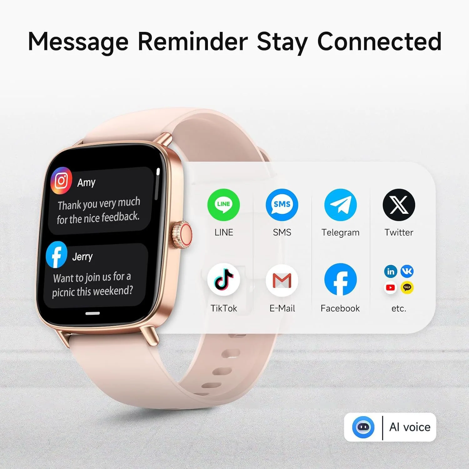 

Умные часы для женщин, 1,85-дюймовые HD-часы с поддержкой iPhone/Samsung/Android (ответ на звонки/совершение звонков), 100+ спортивных режимов, отслеживание фитнес-активности