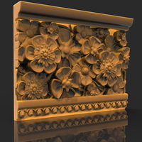 STL 3D Model Flower Panel for CNC Router Engraver Carving Aspire Artcam