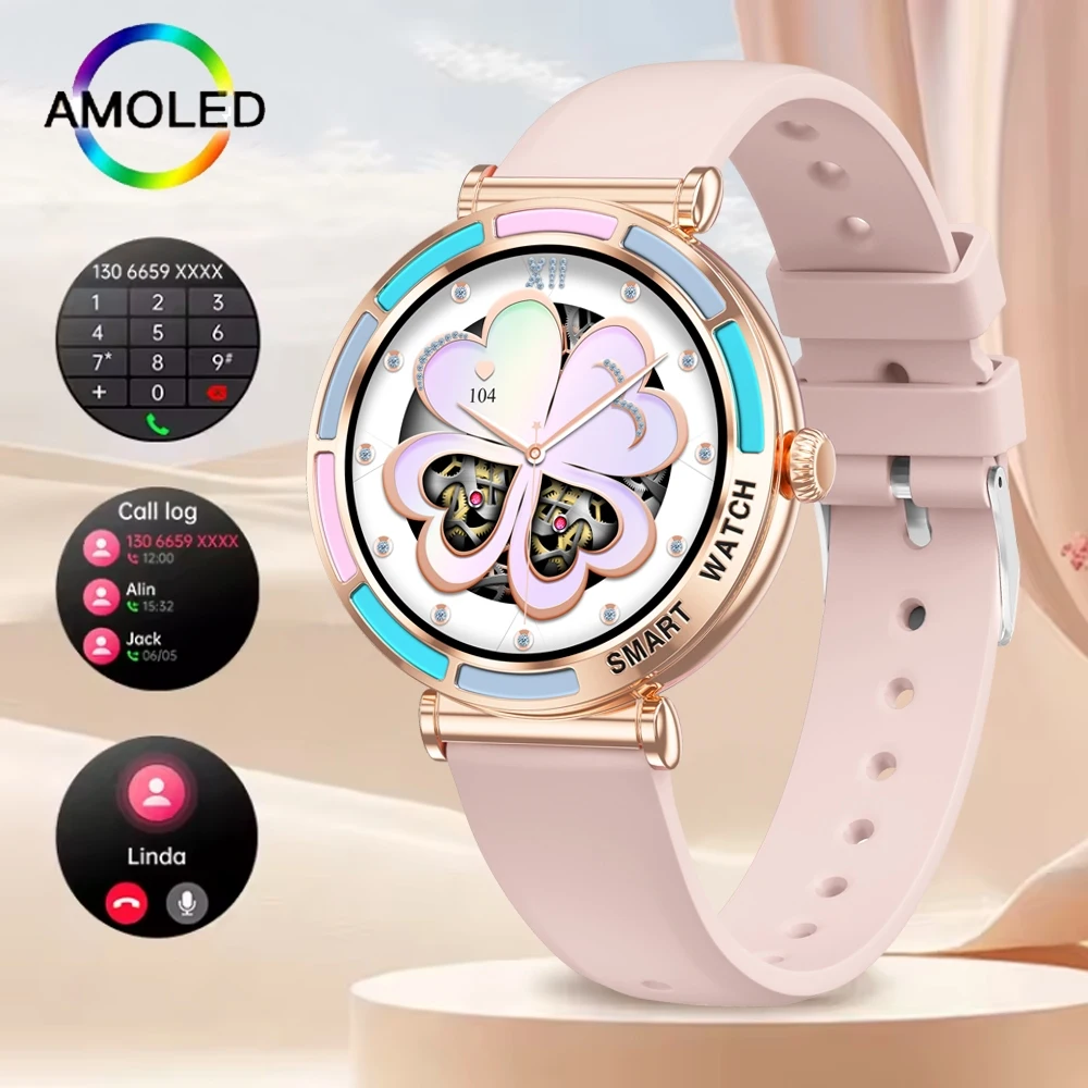 

2025New Fashion Women Smart Watch 360*360 HD Screen Sports Bracelet Custom Dial Heart Rate Voice Call Smartwatch For Android iOS