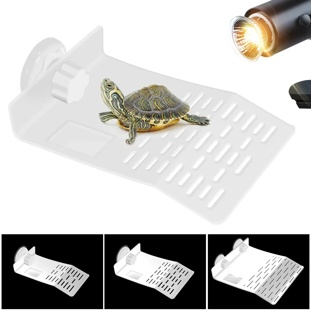 High Temperature Resistance Strong Suction Acrylic Board Tortoise Play Rest Floating Basking Terrace Turtle Platform Aquarium