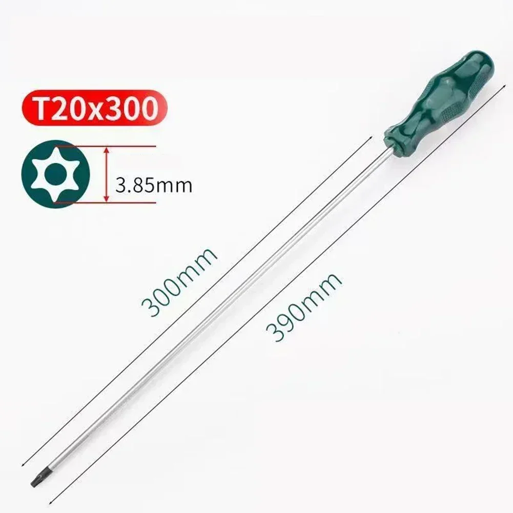 1 قطعة 400 مللي متر اضافية طويلة المغناطيسي مفك توركس كهربائي معزول الأمن مفك مسامير نجمية كهربائي أدوات يدوية T10-T30 #5