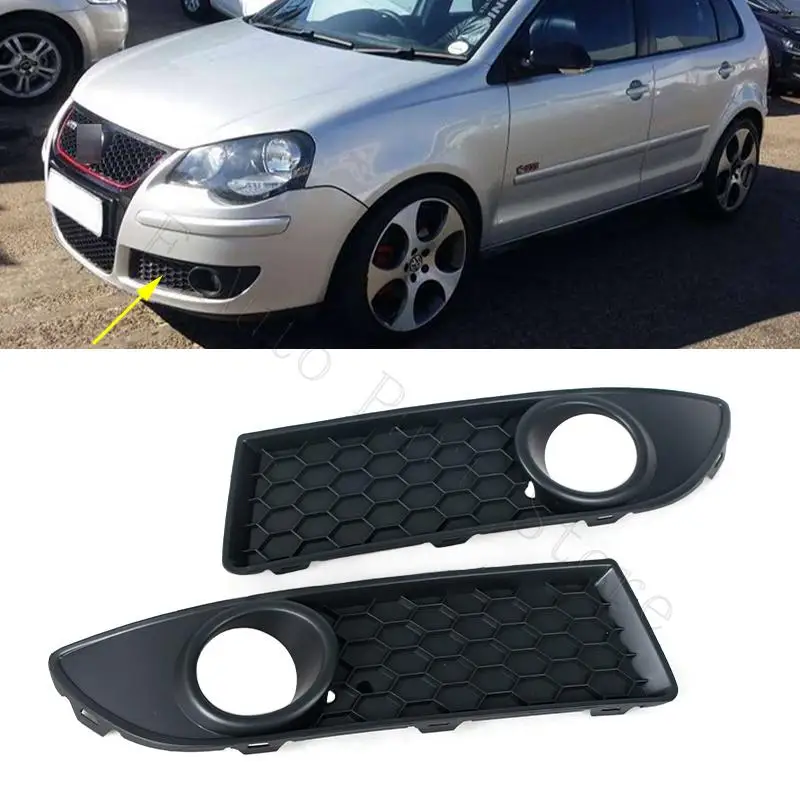 

For VW POLO GTI 2006 2007 2008 2009 MK4 9N3 Car Front Bumper Fog Light Lamp Frame Cover Grille Foglights Foglamp Trim Cap Hood