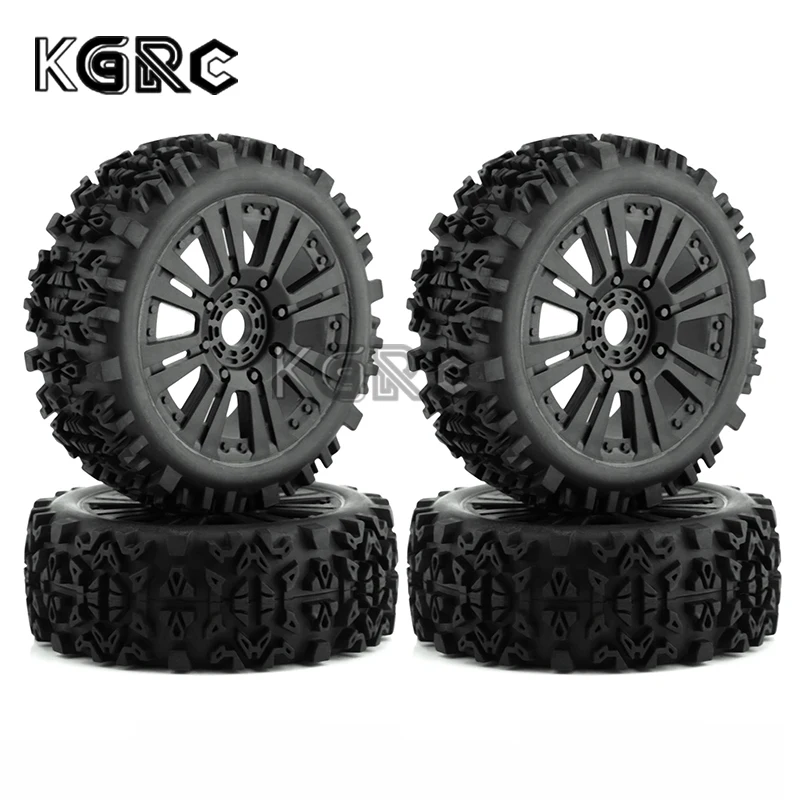 

4PCS 1/8 Off-road Car Buggy Wheels Tires 120mm Rubber Rocks Tyres for Redcat Team Losi VRX HPI Kyosho HSP Carson