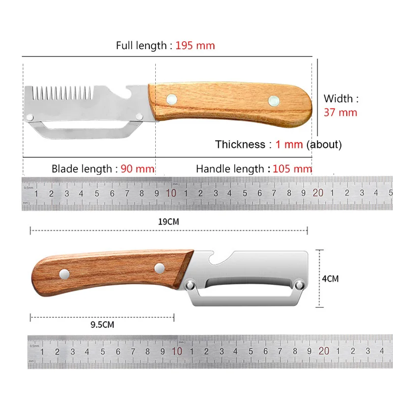 Kitchen Peeler Stainless Steel Vegetable Peeler with Wooden Handle for Fruits and Vegetables view 6