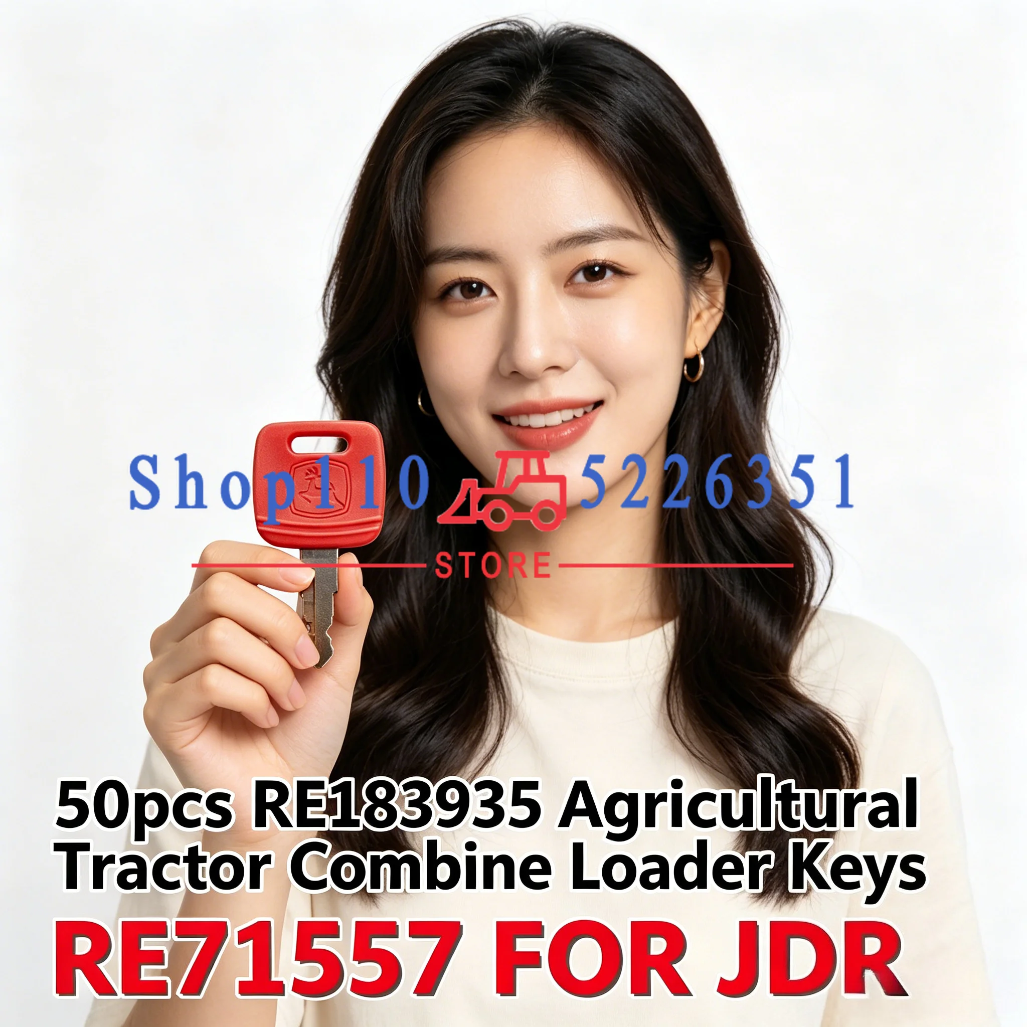 

50pcs RE183935 Agricultural Tractor Combine Loader Keys RE71557 FOR JDR