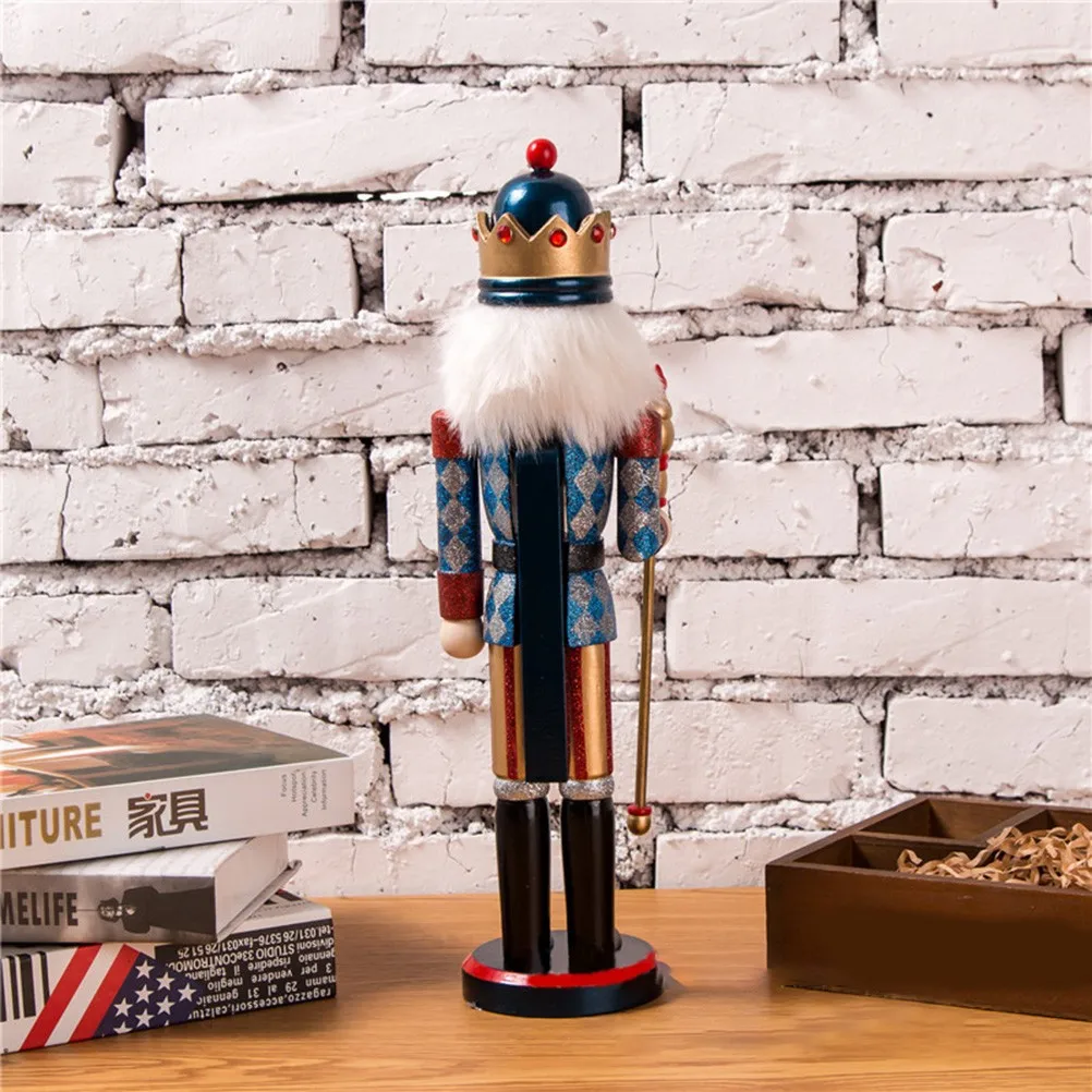 Nutcracker Soldier Ornaments 38cm Nutcracker Figure Wooden Ornaments for Home Christmas Party Decoration New Year Gifts for Chil