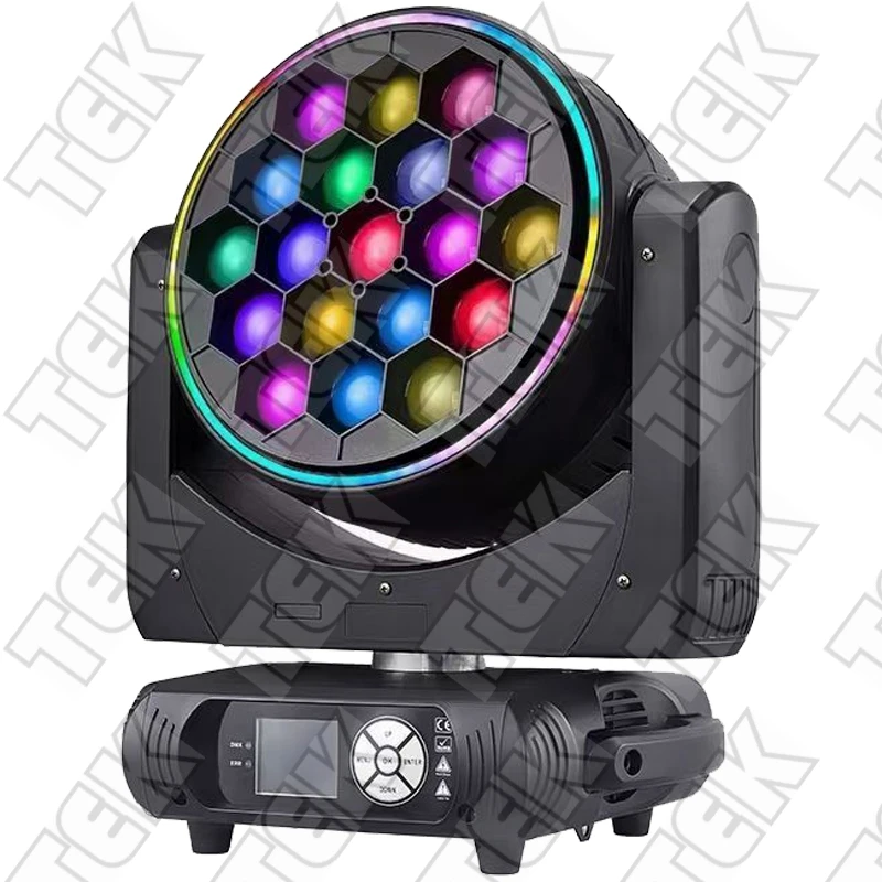 

19*40W LED Beam Zoom Wash Bee Eyes Moving Head for DJ Disco Nightclub Wedding Show Performance Gathering Activity Stage Light
