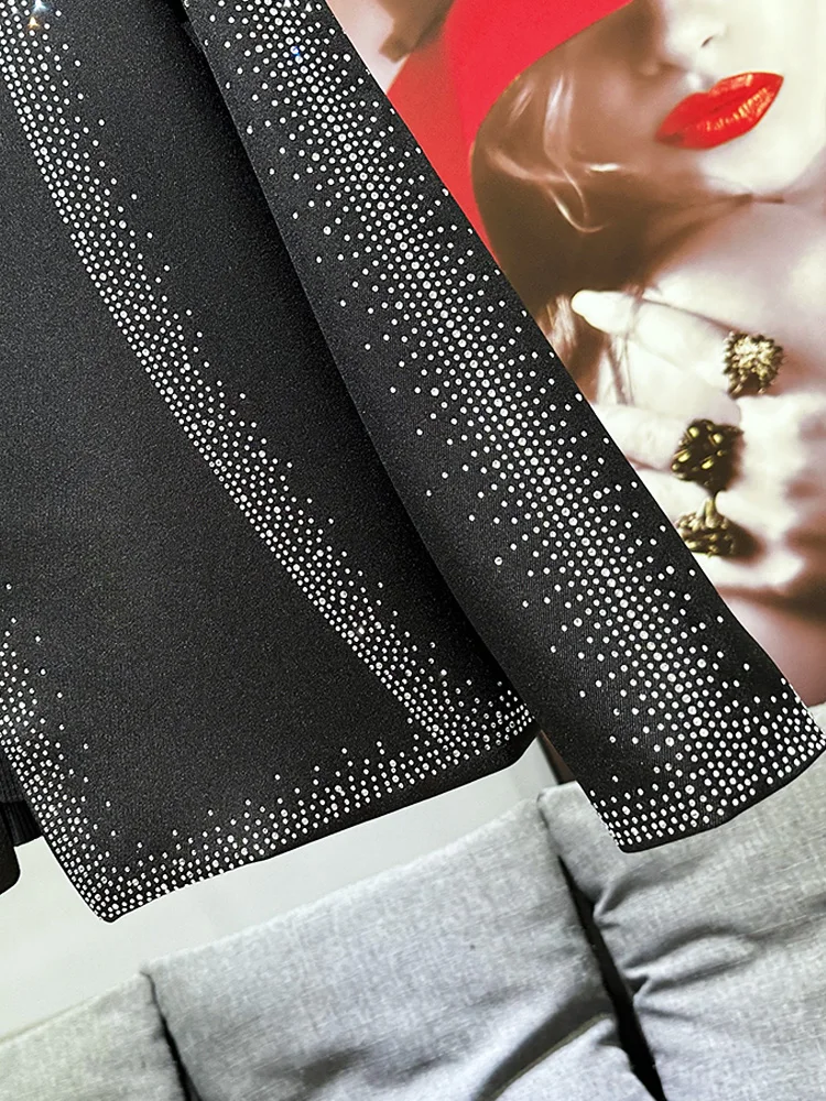 2024 Autumn New Trendy Fashion Casual Versatile Design Jacket New Shining Hot Diamond Men's Long Sleeve Jackets Male Loose Coats