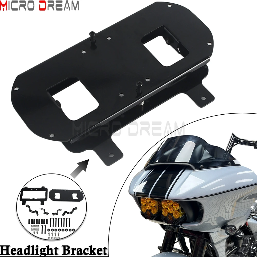 

Motorcycle LP6 LED Headlight Bracket System Head Lamp Mounting Assembly For Harley Road Glide Special Custom Limited 2015-2023