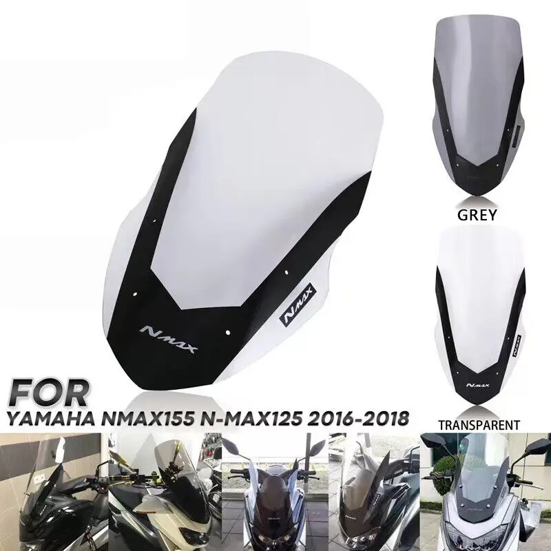 Defletor do pára-brisas do ABS para Yamaha, pára-brisa claro, 2016-2018, NMAX155, N-MAX 155