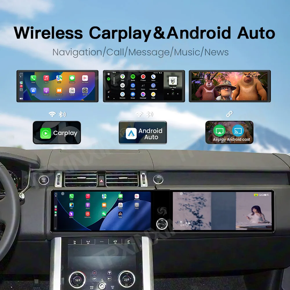 

Автомобильное радио с сенсорным экраном для Range Rover Executive 2018-2022, Android GPS, автомобильное мультимедийное радио, стереоприемник, головное устройство