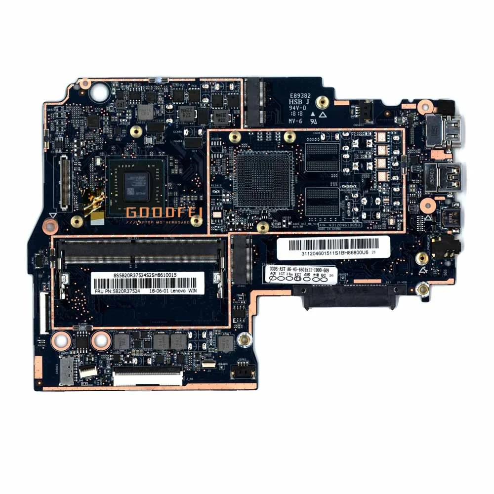 

Laptop Motherboard Notebook Mainboard With A6-9225 AMD CPU UMA Ideapad 330S-15AST For Lenovo 5B20R37524 100% Tested Ok