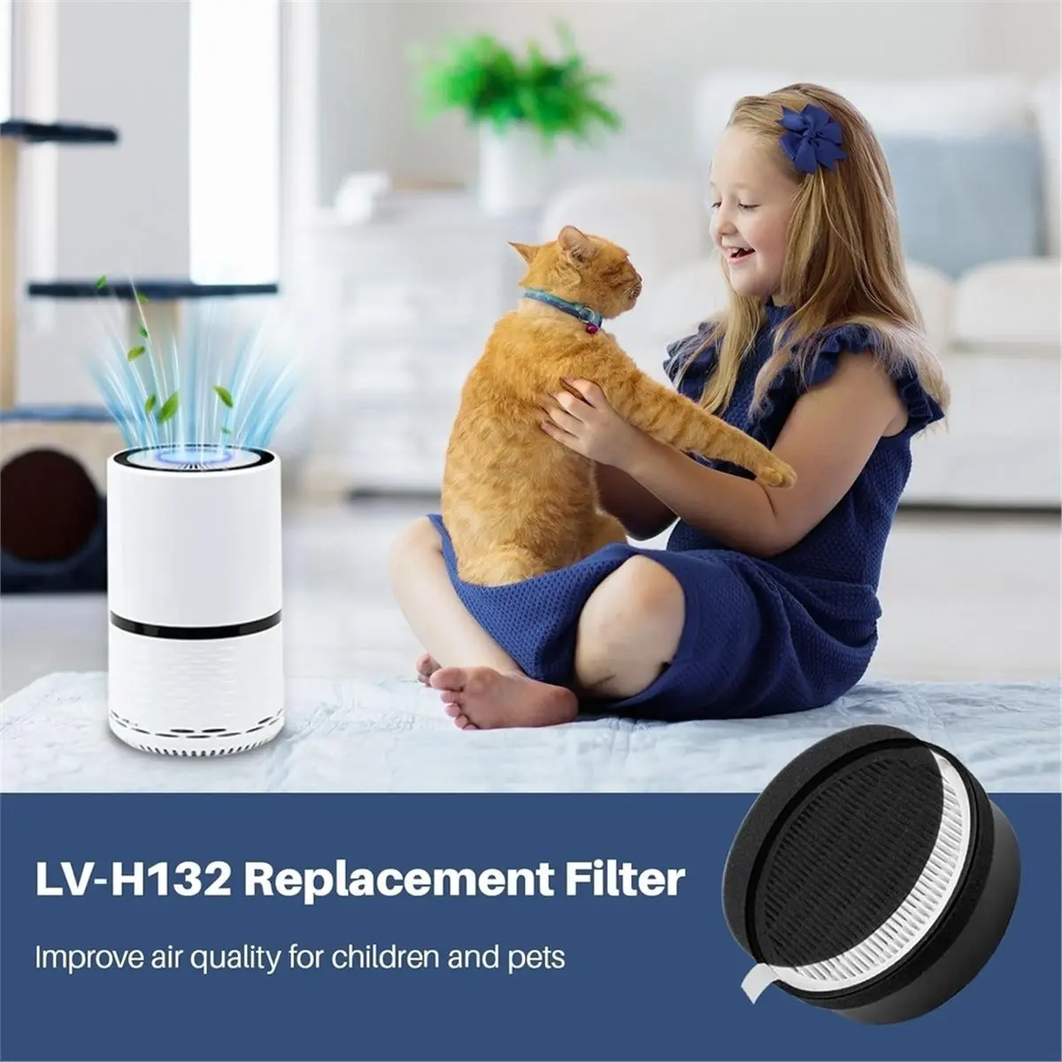 【MUST-HAVE LIST】 4 Pack -H132 Replacement Filter Compatible for -H132 Replacement Filter, -H132 Air Filter