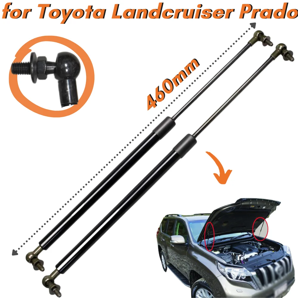 

Qty(2) Hood Struts for Toyota Landcruiser Prado 120 Series 2002-2009 5344069059 Front Bonnet Gas Springs Lift Supports Shock