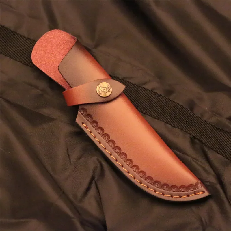 

Outdoor Leather Protective Can Be Hung Waist Fixed blade Knife Sleeve Scabbard