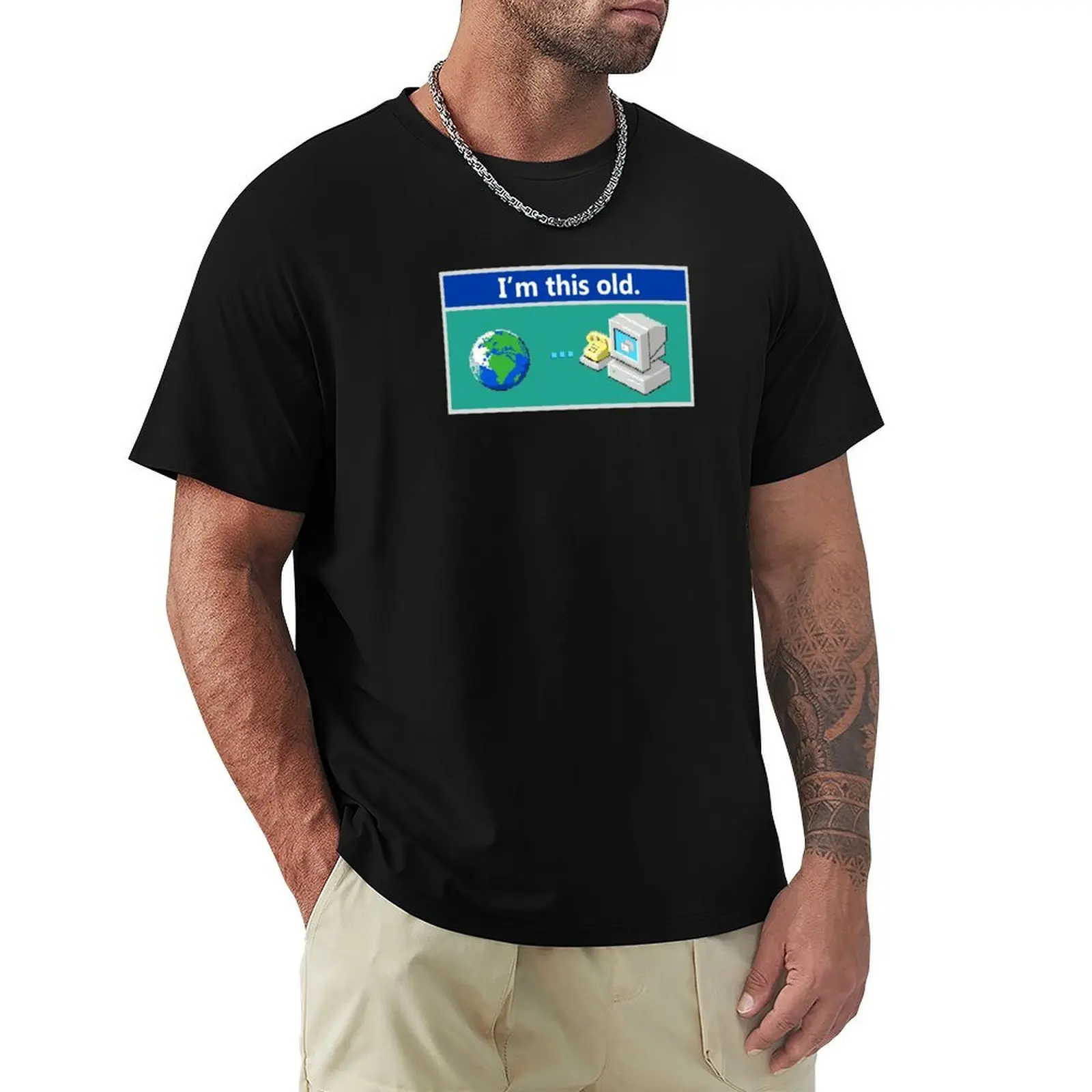 As Old As Dial-Up Internet T-Shirt Festival Party Tee Top
