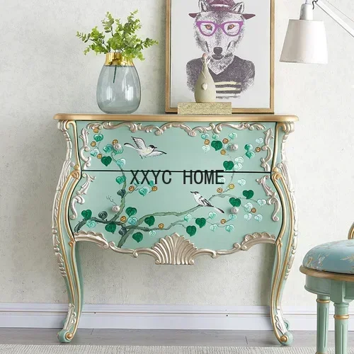 

Distressed Painted Hallway Chest of Drawers Locker Curio Cabinet Partition Cabinet Chest of Drawers