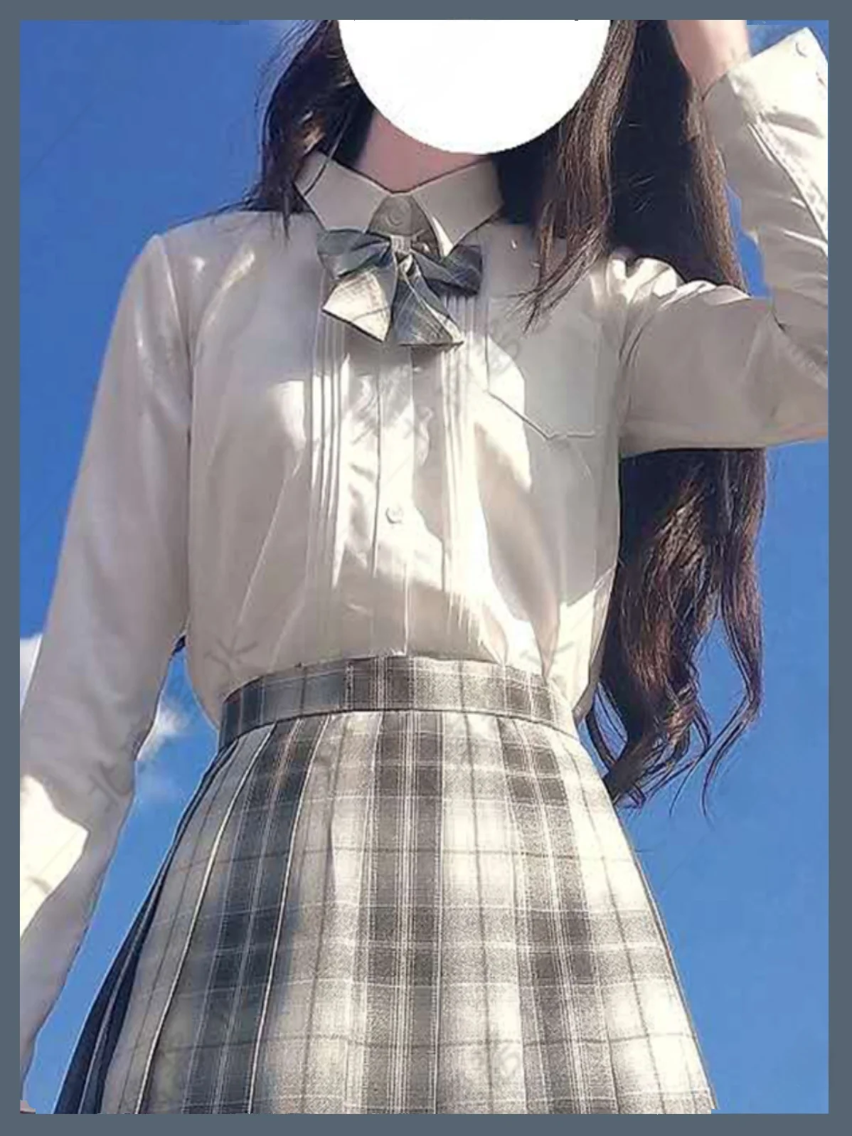 

Academy Sle Women's irt ort Sve Long Sve Fitail Pleated White Long Sve School orm Versatile Polyester Fiber