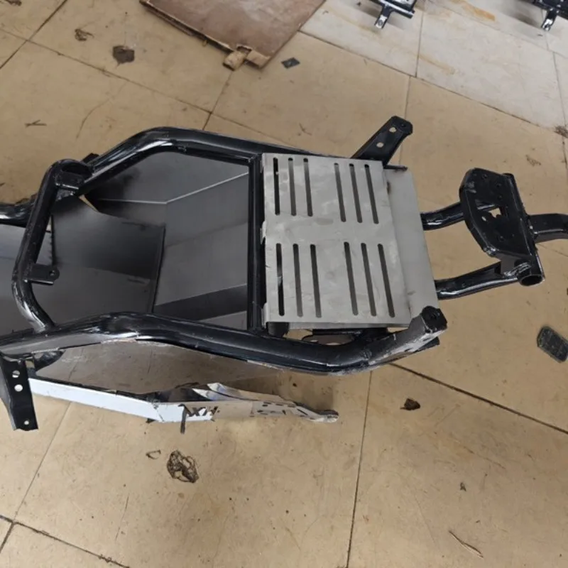 Upgrade the electric motorcycle frame integrated compartment sealing compartment stainless steel flat fork without welding