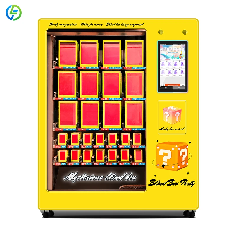 Customized 24-Hour Self-Service Lucky Happy Box Vending Machine Touch Screen Coin Credit Card Payment System Mystery Gift