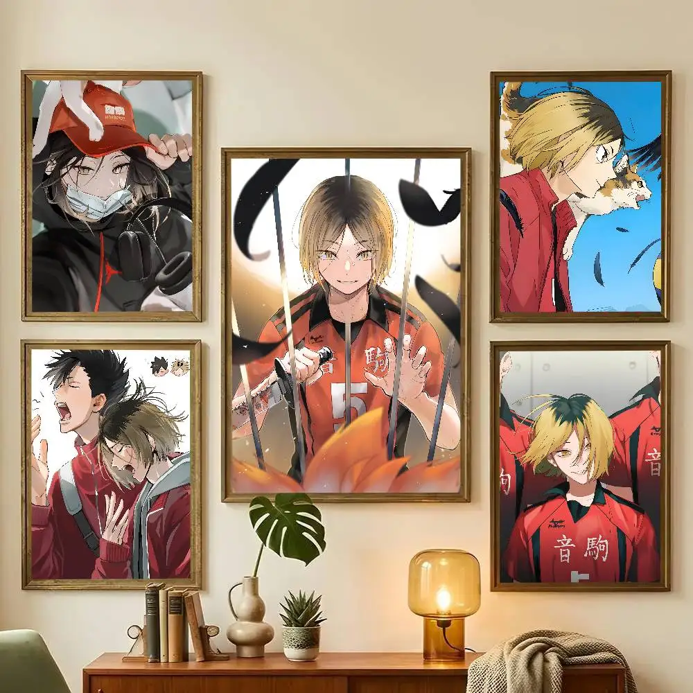 Anime H-Haikyu Kozume Kenma Poster Art With Prints Home Bedroom Living Room Decoration Gift