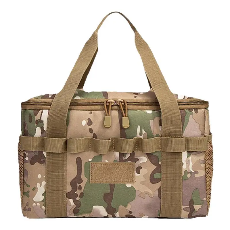 Outdoor Camping Storage Bag Large Capacity Camouflage Tote Bag Tear Resistant Material Tool Storage Bag
