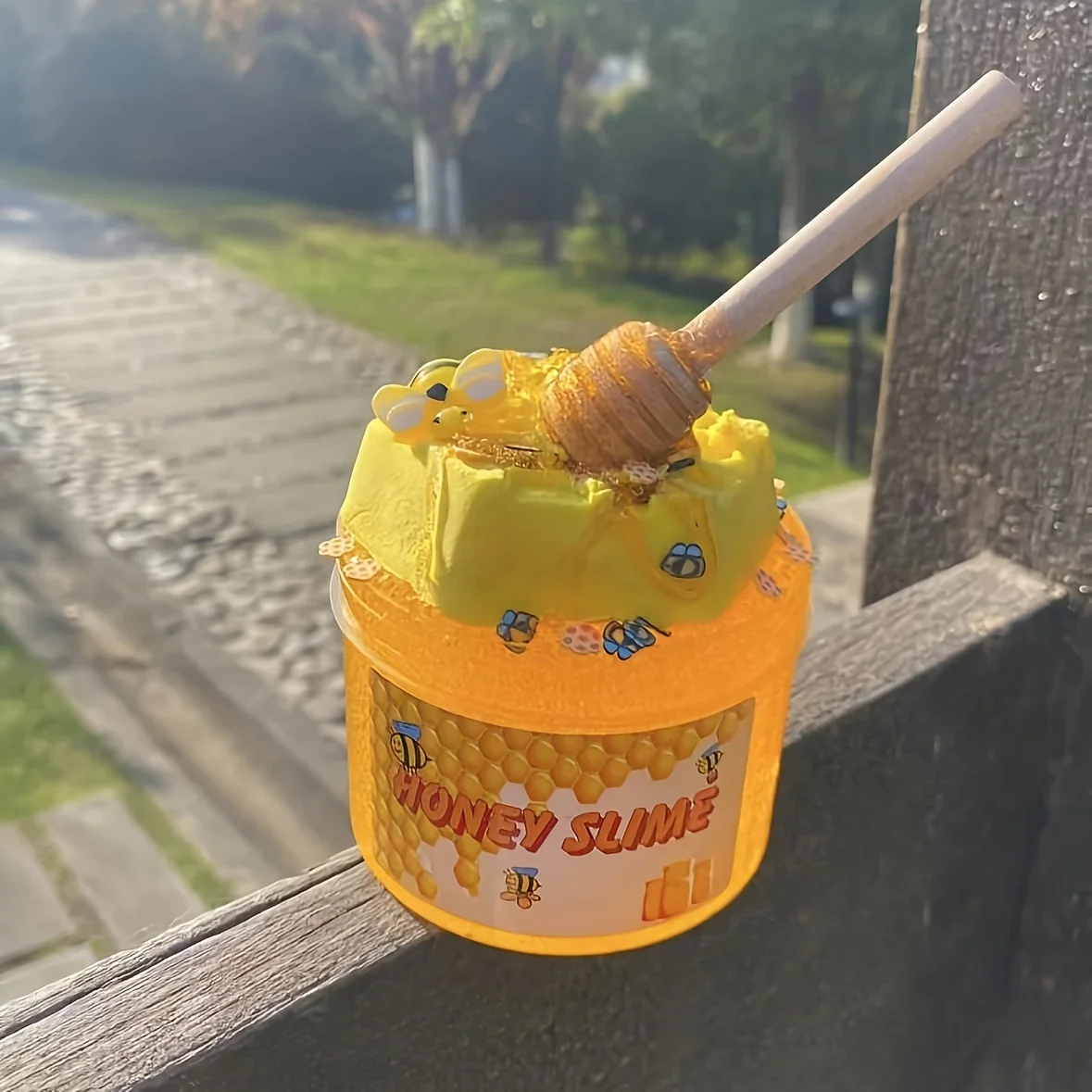 Honey+Honeycomb Mucus Toy Stretchable DIY Honey Mucus Set Transparent Mucus and Clay Simulation Handmade Toy, Clay Toy