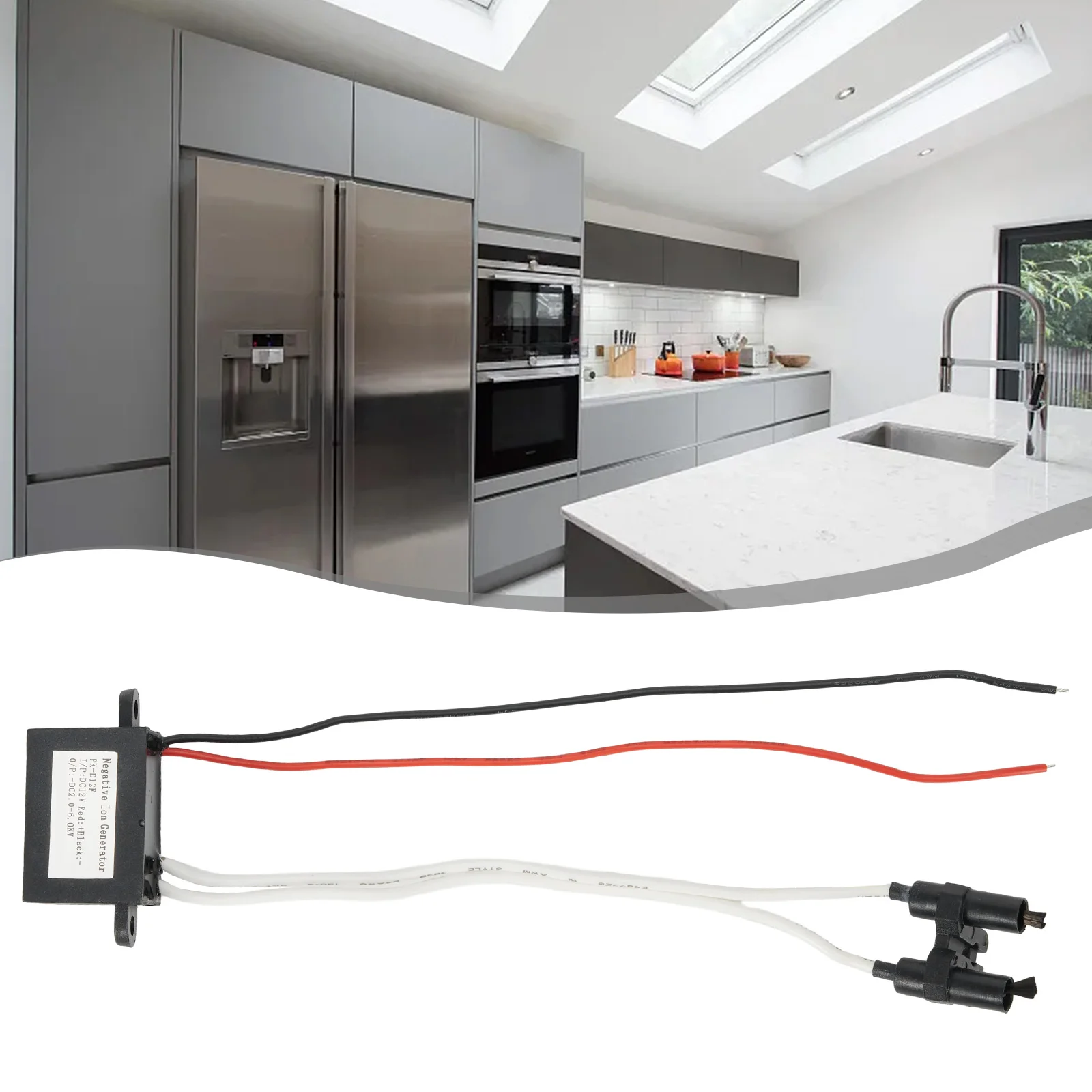 

Модуль генератора ионов воздуха DIY, черный, 12В, для удаления смога, высокопроизводительный генератор отрицательных ионов, практичный