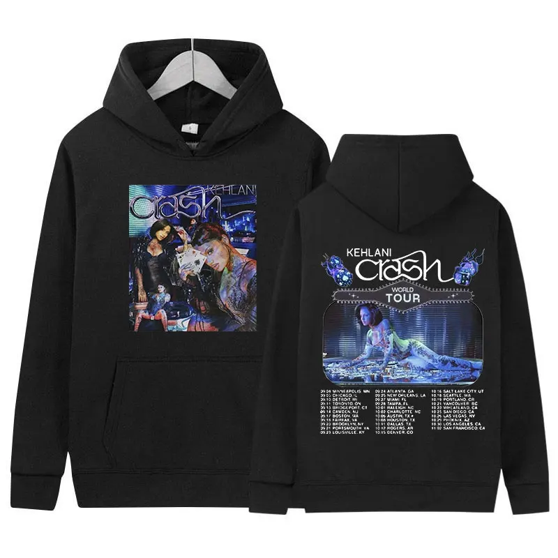 

Retro Kehlani Crash 2024 World Tour Print Hoodie Men Women Hip Hop Fashion Pullover Sweatshirt Casual Oversized Hoody Streetwear