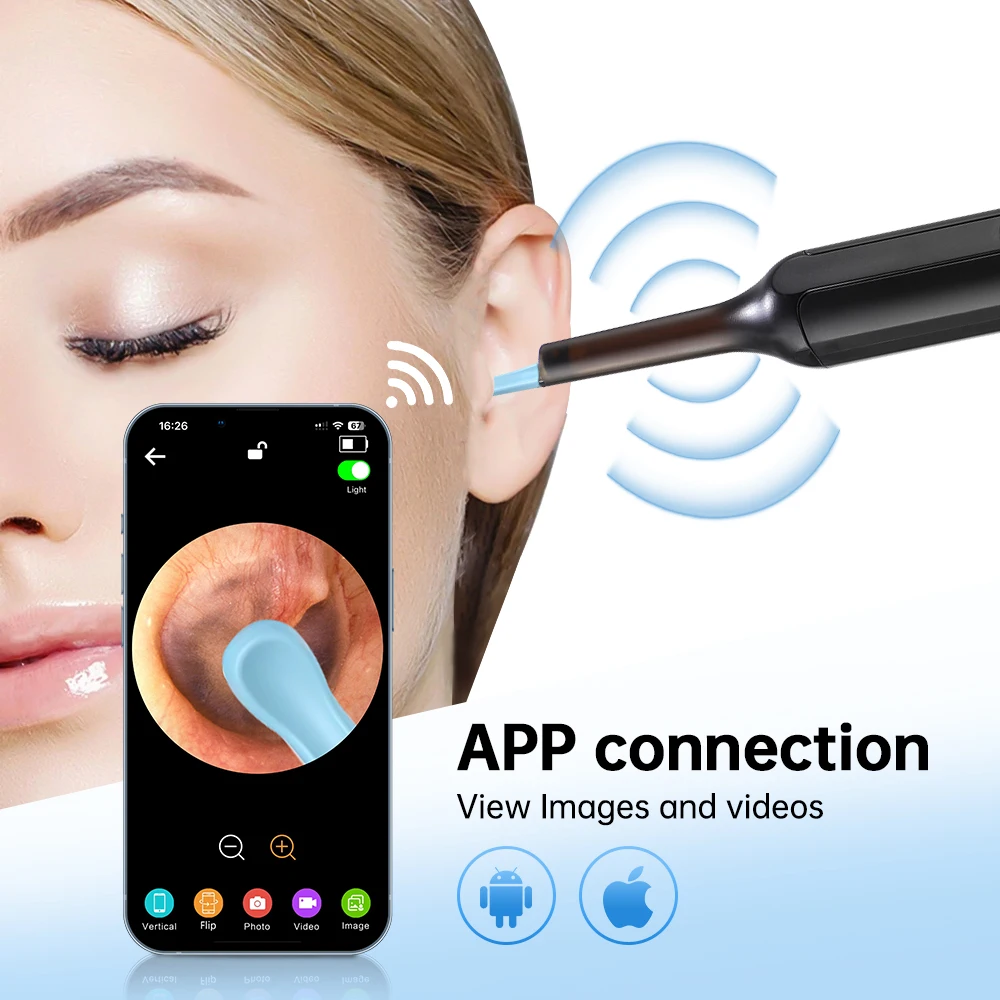 Smart Visual Ear Cleaner With Camera 6 LED Lights 3.0mm Lens Ear Wax Removal Tool Health Care Ear Cleaner Kit Earpick Gifts