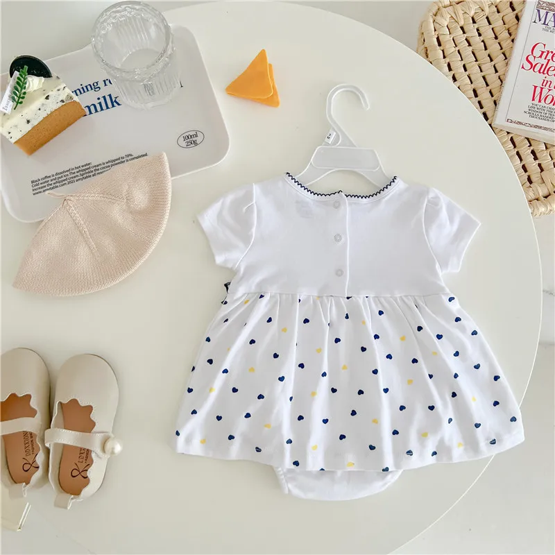 2023 Summer Baby Clothing Baby Jumpsuit Dress Clothes for Newborn Girls 0 To 12 Months Free Shipping Cotton Bodysuit