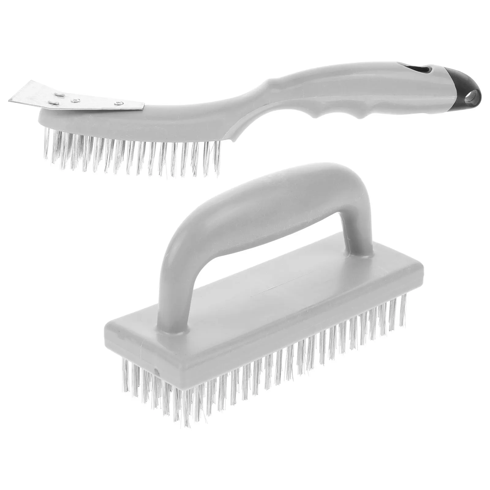 

2pcs Stainless Steel Grill Bbq Cleaning Tool Multi-Function Stubborn Durable Long Handle Grilling Accessories Rack