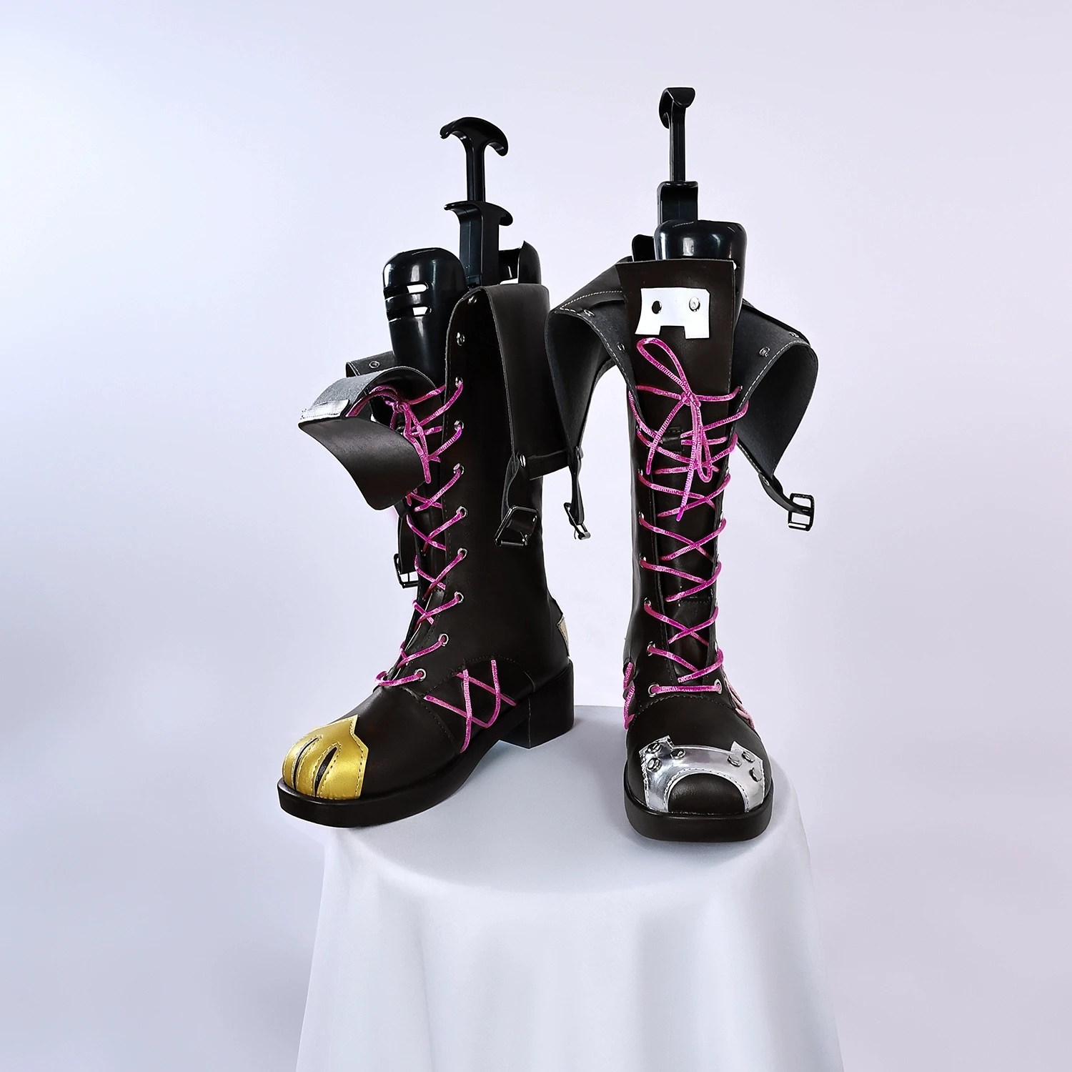 Comic Con Anime Game Women Jinx Cosplay Shoes Role Play Black Boots Costumes