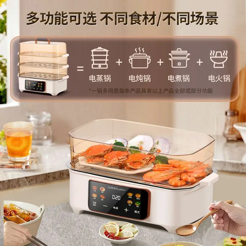 الاستخدام المنزلي 60 لتر باخرة كهربائية سعة كبيرة 2025: وعاء 7 لتر، وظائف مرئية وذكية